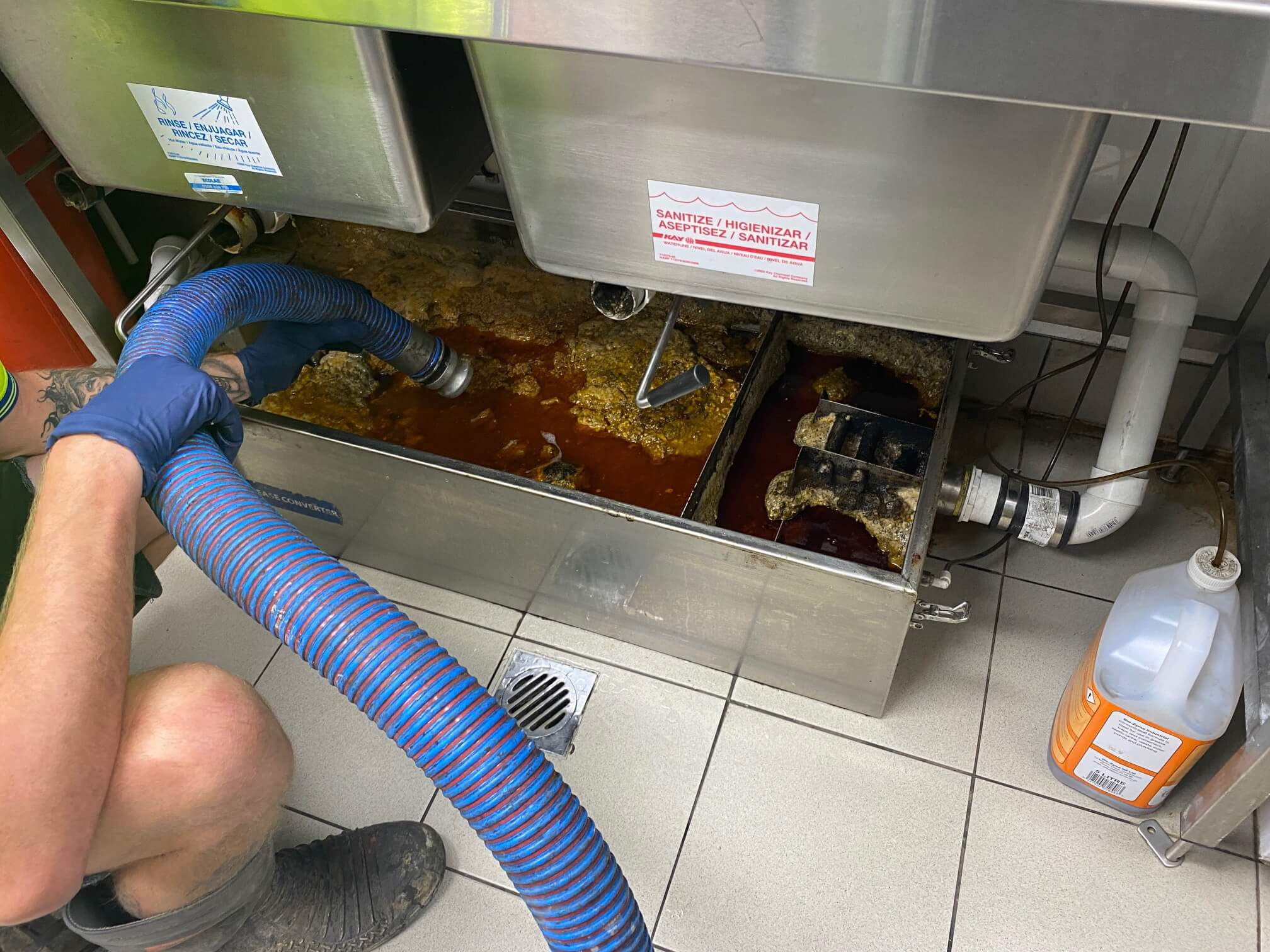 Grease Trap Cleaning in White